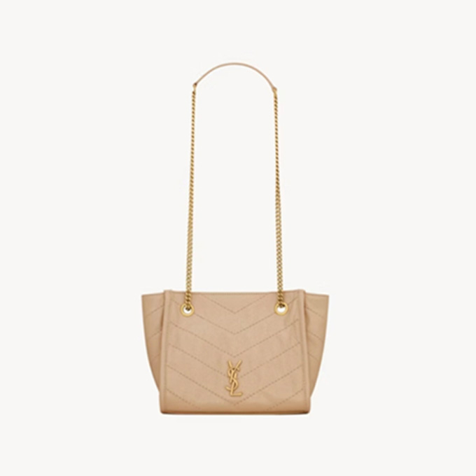 ysl saint laurent niki mini v-quilted leather shopping bag